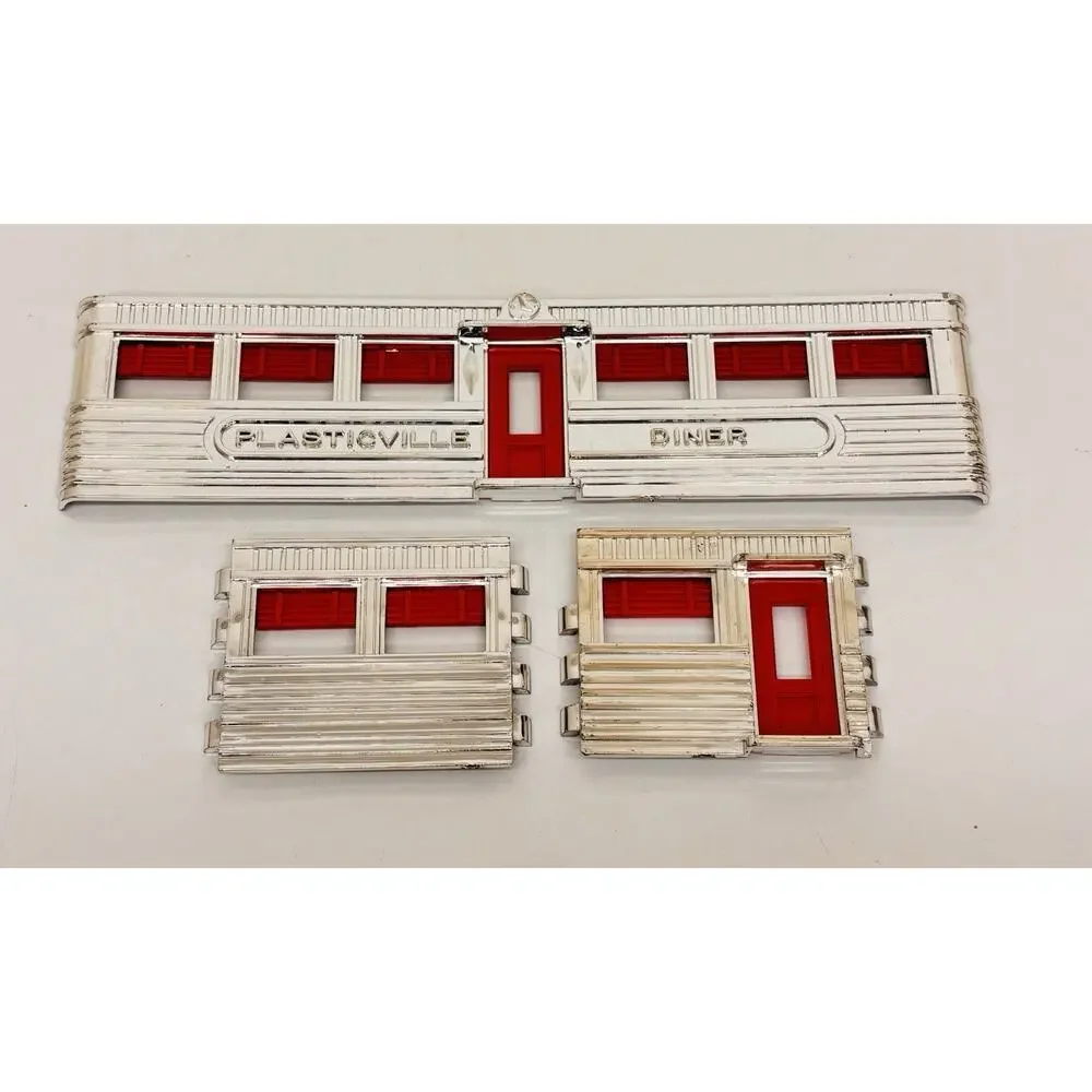 Plasticville O & S Gauge Diner Kit Chrome & Red DE-7 Complete w/ Box